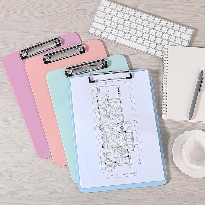 Mr. Pen- Plastic Clipboard, 12.5” x 9”, Pastel Green, Clipboard Plastic, Low-Profile Metal Clip with Retractable Hanging Hole