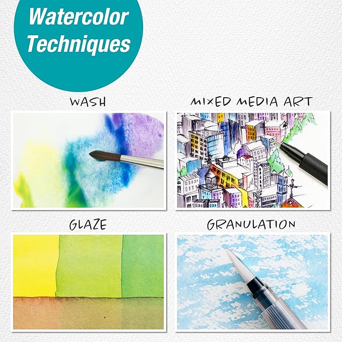 Faber-Castell Try It Box: Wet Mediums, 13 Piece Watercolor Art Set including Watercolor Pencils & Paint, Water Brush Pen and Paint Water Cup