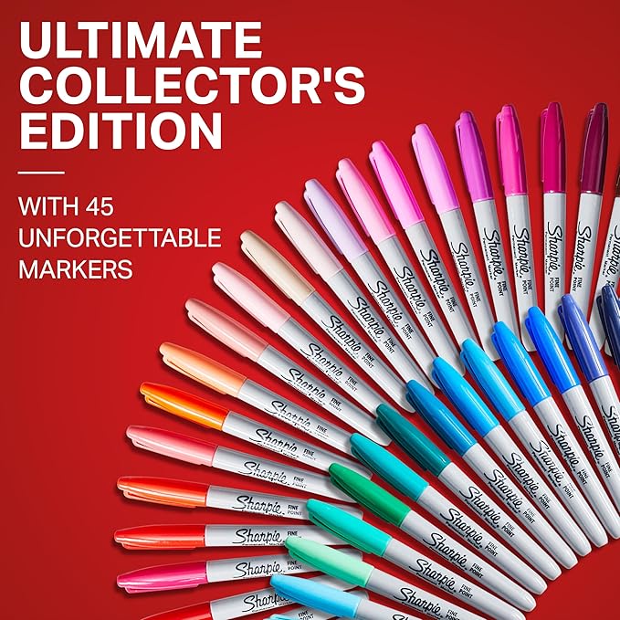 Sharpie Permanent Markers Ultimate Collection Ultra Fine And Fine Tip Markers Great For Teacher And Classroom Supplies Art Supplies Bulk Marker Set Assorted Colors 45 Count