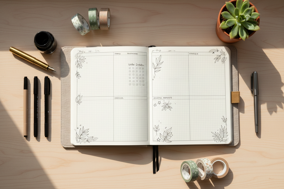 bullet journaling for work, analog productivity, digital detox, physical planner benefits, premium stationery