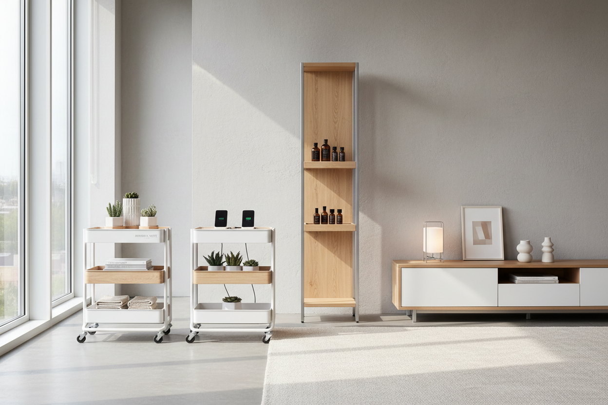 Sleek organization Carts & Stands