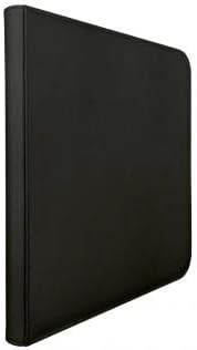 Ultra PRO - Vivid 12-Pocket Zippered PRO-Binder (Black) - Protect and Store your Valuable Gaming cards, Sports cards or Collectible Cards, Store and Protect Up to 480 Cards