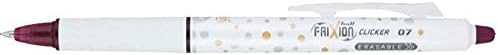 PILOT FriXion Clicker Erasable Design Collection Dots, Refillable & Retractable Gel Ink Pens, Fine Point (0.7mm), Assorted Ink, 5-Pack (15220)