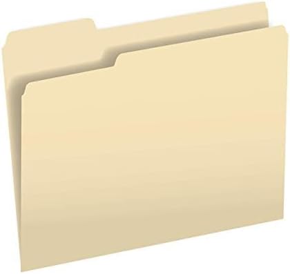 The File King 1/3 Cut File Folders Letter Size - 100 Pack | Manilla Folders 8.5 x 11 | Assorted 3 Tabs | Heavy Duty 11-Point Fiber | Made in USA | Undercut Front Style | Easy Labeling & Organization
