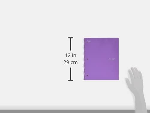 Five Star Spiral Notebook + Study App, 1 Subject, Graph Ruled Paper, 8-1/2" x 11", 100 Sheets, Fights Ink Bleed, Water Resistant Cover, Amethyst Purple (620000CF1)
