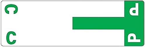 Smead AlphaZ NCC Color-Coded Label, C&P, Label Sheet, Dark Green, 100 per Pack (67154)