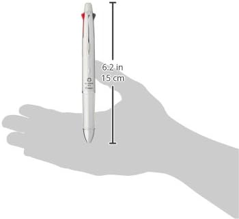 Pilot Mult Function Pen Dr. Grip 4+1, 0.7mm Acro Ink Ballpoint Pen, 0.5mm Mechanical Pencil, Silver (BKHDF1SF-SP)