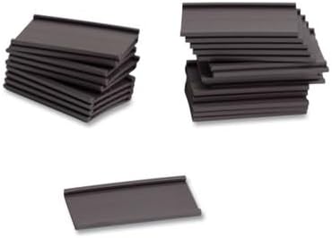 U Brands Magnetic Label Holders, 2" x 1", Black, 25-Pack, Reusable Magnetic Card Holders for Shelving, Warehouse Racks, File Cabinets, and Metal Surfaces