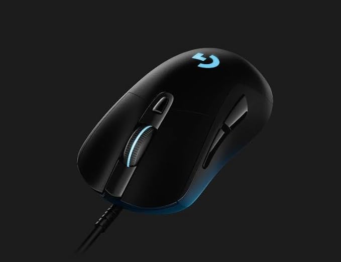 Logitech G403 Hero 25K Gaming Mouse, Lightsync RGB, Lightweight 87G+10G Optional, Braided Cable, 25, 600 DPI, Rubber Side Grips, Black