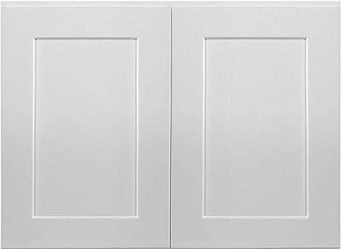 Design House Brookings Shaker Fully Assembled Wall Kitchen Cabinet W3324, 33 W x 12 D x 24 H, Painted White, Solid Wood, Design House, 613406