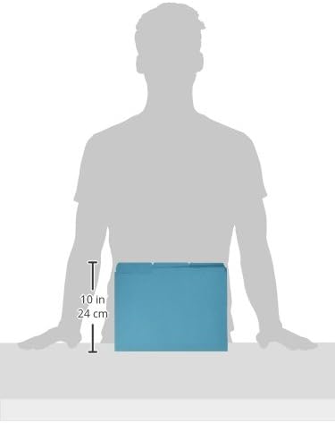 Smead Interior File Folder, 1/3-Cut Tab, Letter Size, Teal, 100 per Box, Expandable File Folders for Filing Cabinet
