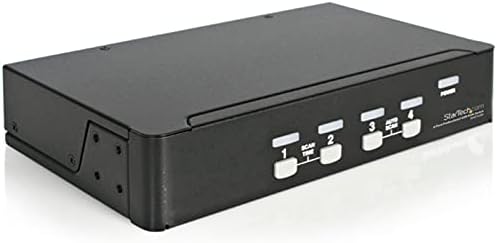 StarTech.com 4 Port Professional VGA USB KVM Switch with Hub - 1U Rack-mountable KVM Switch , TAA (SV431USB)