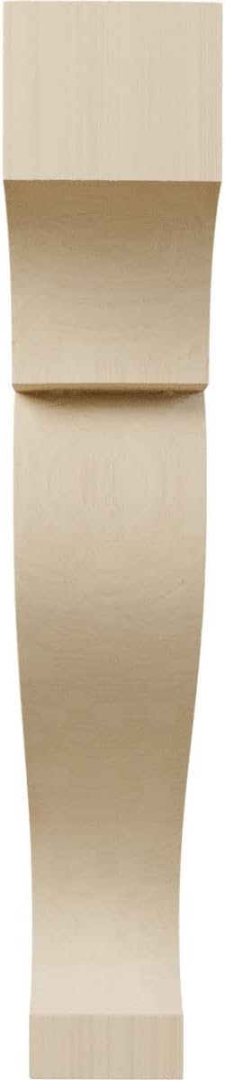 Ekena Millwork CORW05X16X26RKRW Jumbo Rockport Wood Corbels, 4 1/2"W x 15 1/2"D x 26"H, Rubberwood