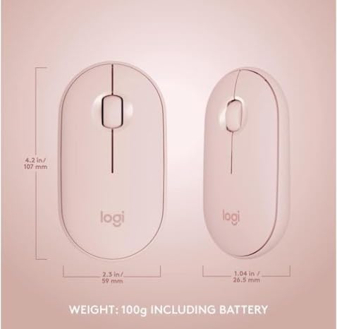 Logitech MK470 Slim Wireless Keyboard and Mouse Combo - Modern Compact Layout, Ultra Quiet, 2.4 GHz USB Receiver, Plug n' Play Connectivity, Compatible with Windows - Rose (Renewed)