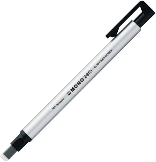 Tombow Holder Eraser, Mono Zero Square Shaper, Silver (EH-KUS04)