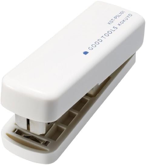 Kokuyo Good Tools KGT-PSL101W Portable Stapler, Foldable, 10 Pieces, White