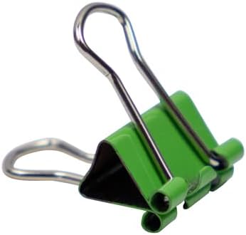 JAM PAPER Colorful Binder Clips - Extra Small - 3/5 Inch (15 mm) - Green Binderclips - 30/Pack