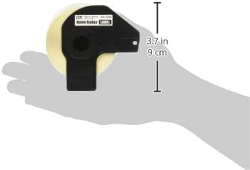 Brother Genuine DK-12343PK Die-Cut Name Badge Paper Labels, 2.3 in x 3.4 in (60 mm x 86 mm) Adhesive Name Badge White Paper Labels, 260 Labels per Roll, (3) Rolls per Box