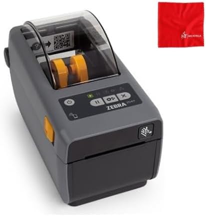 Zebra Technologies ZD411 Printer - Direct Thermal 203DPI - Modular Connectivity - BTLE5 - EZPL - with Cleaning Cloth