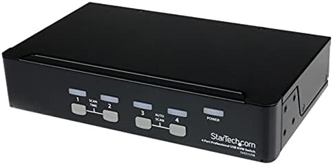 StarTech.com 4 Port Professional VGA USB KVM Switch with Hub - 1U Rack-mountable KVM Switch , TAA (SV431USB)