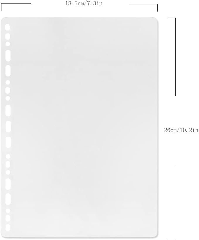 4 Pack B5 19 Holes Binder Divider Plastic Binder Divider Waterproof 19 Holes Divider for Personal Organiser (Divider, B5)