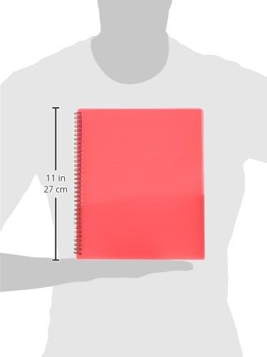 Oxford Poly 8-Pocket Organizer, Letter Size Folder, Durable Translucent Poly, Wire Binding, Holds 200 Sheets, Assorted Colors (Red, Blue, Green and Purple), No Color Choice, 1 Per Pack (5740404)