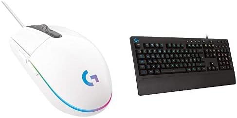 Logitech G203 Wired Gaming Mouse + G213 Prodigy Gaming Keyboard Bundle - White
