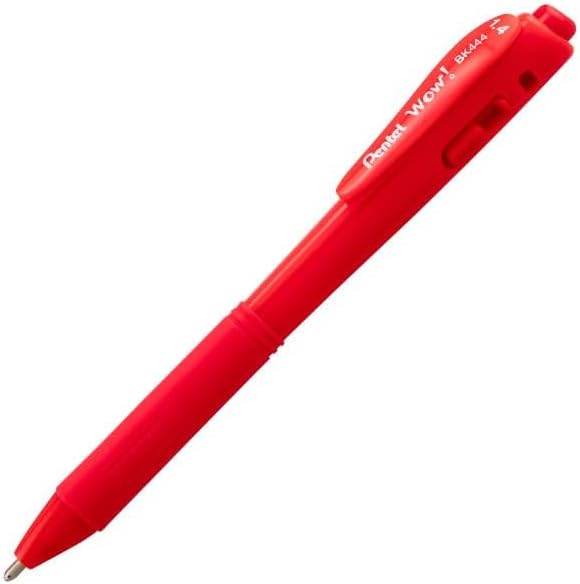 Pentel Wow! Retractable Ballpoint Pen, (1.4mm) Bold Line, Assorted Ink Colors, 5 Pack