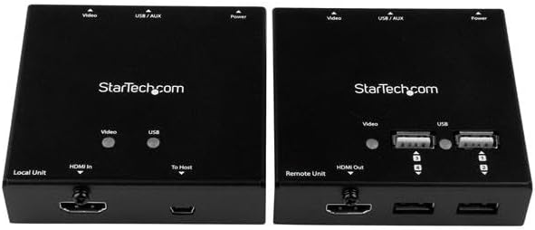 StarTech.com HDMI over CAT6 Extender with 4-port USB Hub - Remote HDMI over CAT5 or CAT6 - 165 ft (50m) - 1080p , TAA (ST121USBHD)