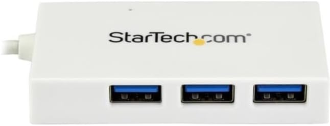 StarTech.com 4-Port USB 3.0 Hub - Powered USB 3.0 Hub - USB-C to 1x USB-C and 3X USB-A Adapter - USB 3.0 (5Gbps) - USB-C Port Expander - White, TAA (HB30C3A1CFB)
