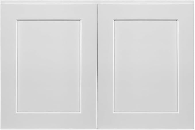Design House Brookings Shaker Unassembled Wall Kitchen Cabinet W3624, 36 W x 12 D x 24 H, Painted White, Solid Wood, Design House, 561613