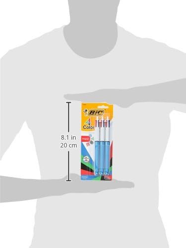 BIC 4-Color Original Retractable Ball Pens, Versatile 1.0mm Medium Point, Long-Lasting Ink, Great Gift Idea, 3-Count in Assorted Colors