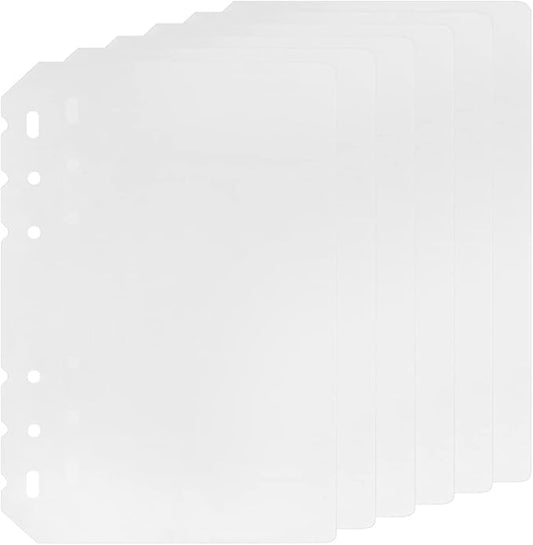 6 Pack A5 6 Holes Binder Divider Plastic Binder Divider Waterproof 6 Holes Divider for Personal Organiser (Divider, A5)
