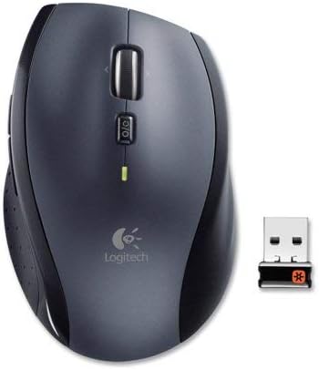 Logitech M705 Marathon Wireless Laser Mouse, 2.4 GHz Frequency, 30 ft Wireless Range, Right-Hand Use, Black
