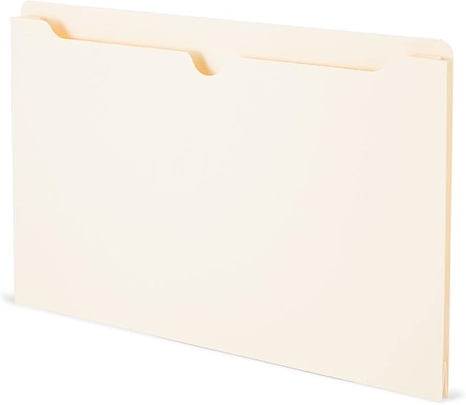 Staples Manila File Jackets with Reinforced Tab, Legal Size, 2‑Inch Expansion, Durable Construction for Secure Document Storage – 50/Box
