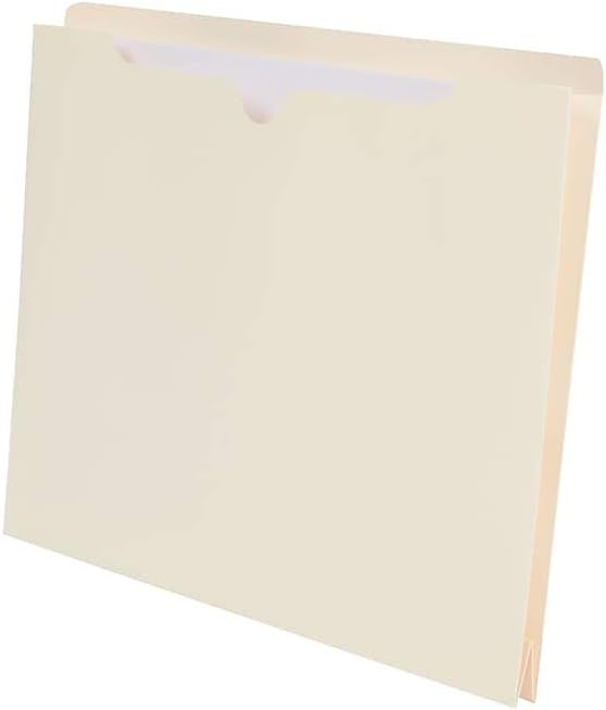 Staples Jacket File Folders, Letter Size, Manila, 2‑Inch Expandable Sides, Heavy‑Duty Construction – 50/Pack