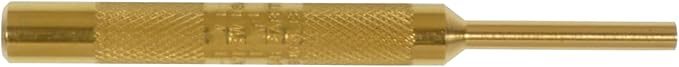 Mayhew Tools 25700 Knurled Pin Punch, 1/16" x 1/2" Pin, 4" OAL x 1/4" Body, Brass