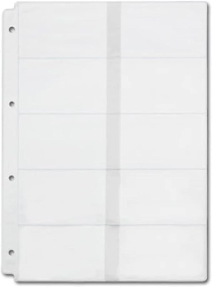 4 Pack A4 4 Holes Binder Name Card Holder Plastic Business Card Organizer Binder Coupon Holder Waterproof 4 Holes Card Holder for Personal Organiser (Name Card Holder, A4)