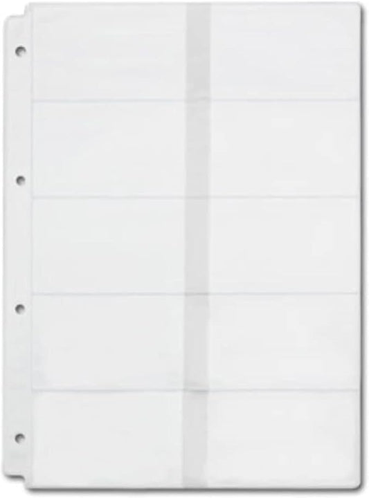 4 Pack A4 4 Holes Binder Name Card Holder Plastic Business Card Organizer Binder Coupon Holder Waterproof 4 Holes Card Holder for Personal Organiser (Name Card Holder, A4)