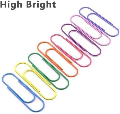 40-Pack 4 Inches Mega Large Paper Clips - 8 Colors Per Color 5pcs 100mm Cute Paper Needle Multicolor Bookmark,Office Supply Accessories (8 Colors/40pcs)