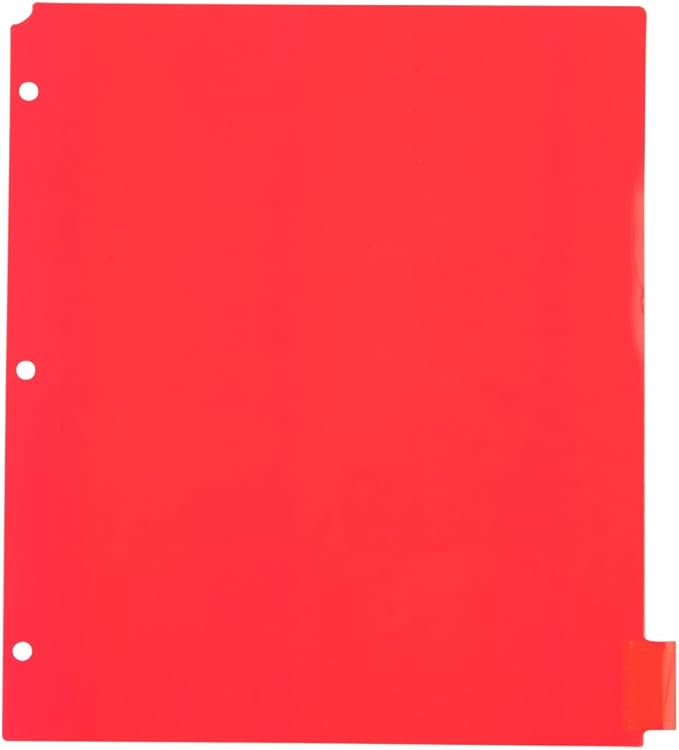 JAM PAPER Plastic Index Tab Dividers - 8-Tab - 9 3/4 x 11 1/2 - Multicolor - 8 Tabbed Dividers/Pack