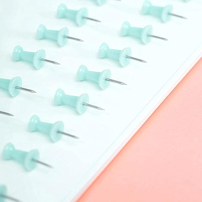 Paper Binder and Clips Set, Metal Assorted Sized Binders with Push Pins, Cute Office Supplies, Teacher Desk Must Haves, Cute Desk Accessories