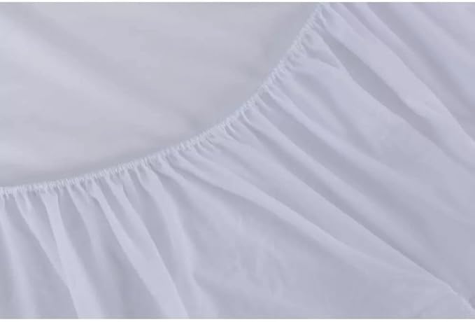 Vinyl Plastic Mattress Protector Fitted Sheet Style Waterproof Mattress Cover Breathable - Bed Wetting and Spill Protection for Mattress Fits a Mattress Up to 11.5" Deep (Twin 76" x 39" x 11.5" Deep)