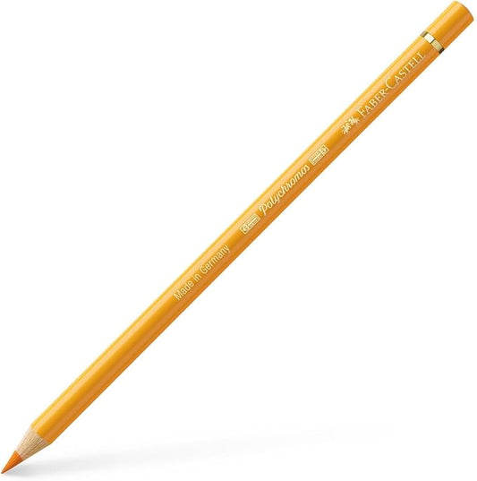 Faber-Castell Art & Graphic Polychromos Colour Pencil, (109), Dark Chrome Yellow, for Art, Craft, Drawing, Sketching, Home, School, University, Colouring