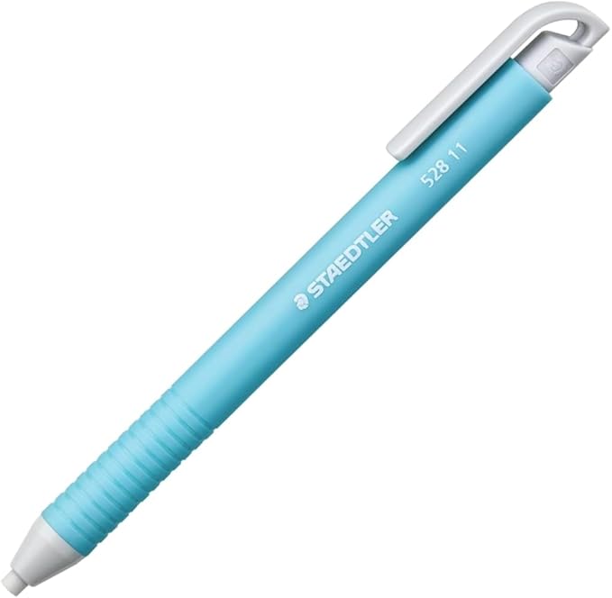 STAEDTLER Vinyl Eraser Holder 6-Pack (6 Sets of 3 pcs): 3 Units Retractable Erasers for Pencils, Soft Vinyl, Latex-Free, Clean Edges, No Smudges, Pastel Colors, 18 Count