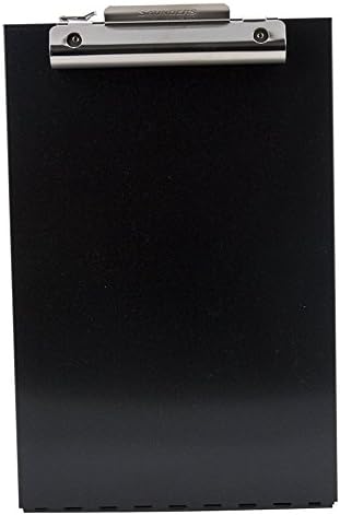 Saunders Metal Clipboard with Storage, Letter Size Heavy Duty Contractor Grade Clipboard, Recycled Aluminum Dual Storage Form Holder with High Capacity Clip, Assembled in USA, Black Cruiser-Mate