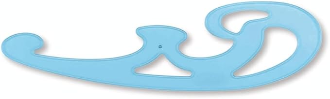 STAEDTLER Mars Professional French Curve Design Ruler Set for Pattern Making 12-Pack (12 Sets of 3 pcs), 3 Essential A B C Shapes, Blue Transparent Plastic with Inking Edge, 36 Count