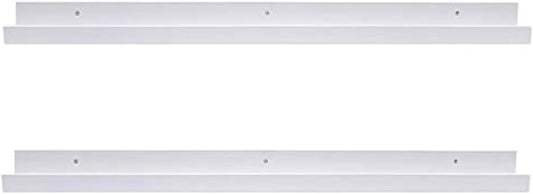 AZSKY Floating Picture Shelves Denver Modern Wall Mount – Long Narrow Picture Ledge - 36 Inch Set of 2 Mounting Hardware Included Pine