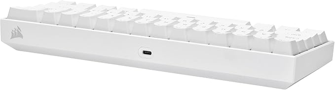 Corsair - K65 RGB Mini Wired 60% Mechanical, CH-9194114-NA, Cherry MX Speed Linear Switch Gaming Keyboard with PBT Double-Shot Keycaps - White (Renewed)