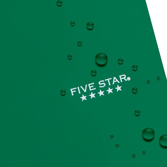 Five Star Spiral Notebook Plus Study App, 1 Subject, College Ruled Paper, 100 Sheets, 8-1/2" x 11", Forest Green (72055)